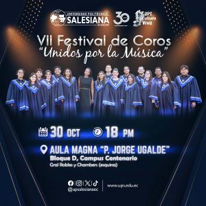 Afiche del VII Festival de Coros “Unidos por la Música”